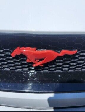 Metal Mustang Horse Adhesive Back Or For Grille Emblem Badge 5 Colors 7.87"